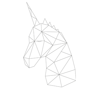 Geometric Unicorn Sticker