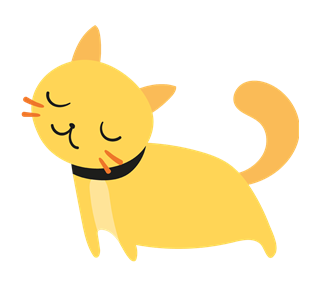 Golden Cat Smooch Sticker
