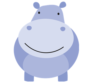Hippo Sticker