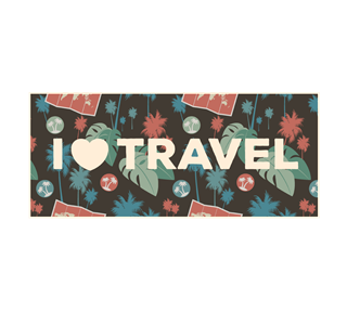 I Heart Travel Sticker
