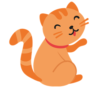 Orange Cat  Sticker