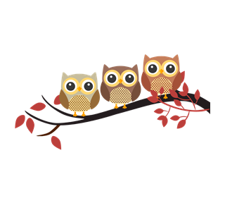 Owl Branch Sticker