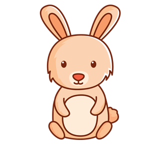 Sitting Bunny Sticker