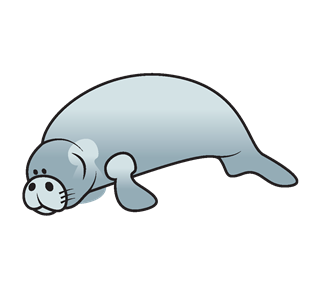 Dopey Manatee Sticker