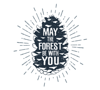 Forest Be With You Funny Camp Sticker