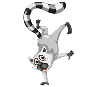 KING JULIEN HAND STAND Sticker