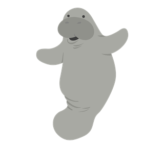 manatee 9 Sticker