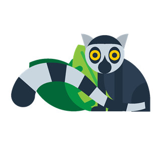 Cartoon Lemur Sticker