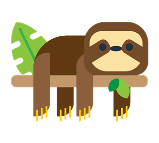 Cartoon Sloth Sticker