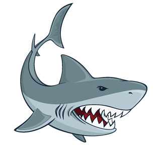 Shark Mouth Open Sticker