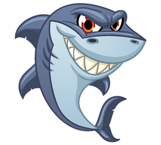 Grinning Shark Sticker