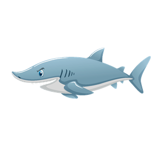 Cartoon Shark Sticker