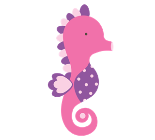 Pink SeaHorse Sticker