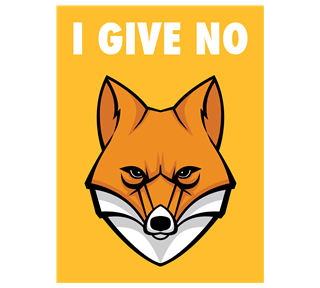 I Give No Fox Funny Sticker