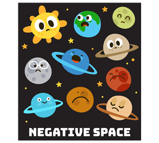 Funny Negative Space Sticker