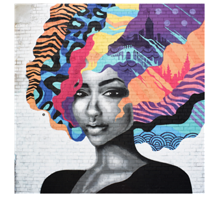 Graffiti Woman Photo Sticker