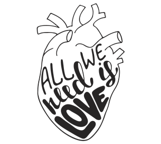 quotes all we need is love heart Sticker