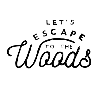 quotes escape to the woods Sticker
