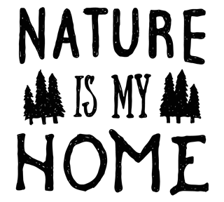 quotes nature is home Sticker