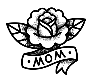 Flower Mom Tattoo Sticker