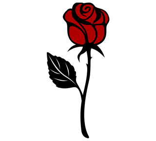 Rose Flower Stem Sticker