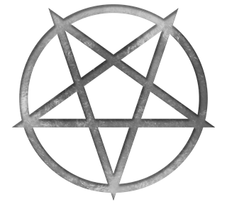 Silver Pentagram Sticker