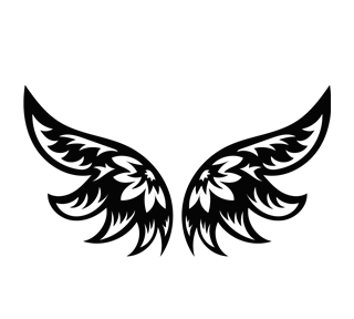 Stylized Angel Wings Sticker