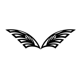 Stylized Angel Wings Sticker