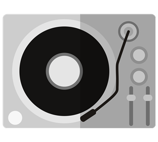 DJ Record Player Sticker