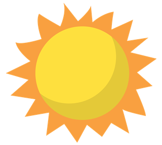 Yellow Sun Sticker