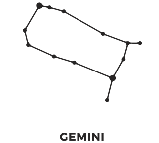 Zodiac Stars Gemini Sticker