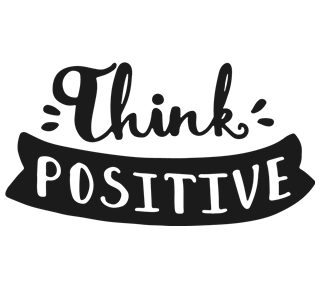 Think Positive Motivational Quote Sticker