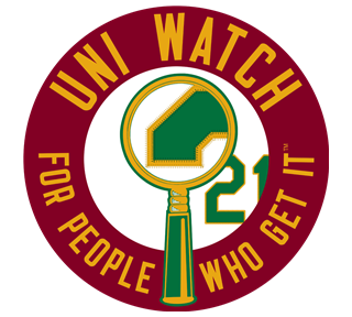 Uni Watch Burgundy Disc Sticker