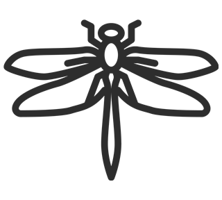Dragonfly Outline Sticker