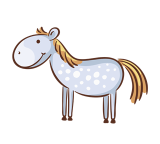 Grey Horse Sticker