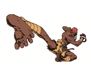 Dhalsim Win Demo.jpg Sticker