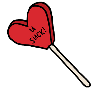 You Suck Sticker