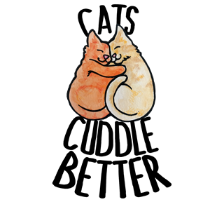 Cats Cuddle Better Sticker