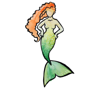 Watercolor Mermaid Sticker