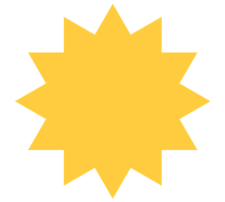 Sun Star Burst Sticker