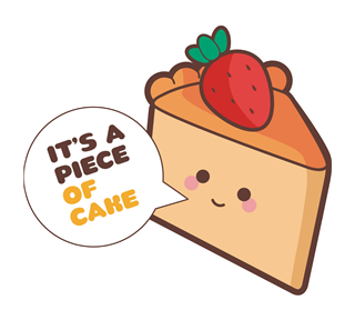 Kawaii Cute Cake Sticker