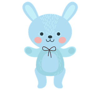 Blue Bunny Sticker