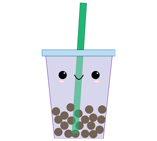 Taro Bubble Tea Sticker