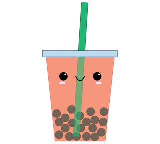 Strawberry Bubble Tea Sticker