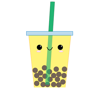 Mango Bubble Tea Sticker