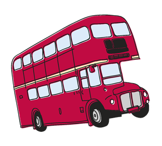 London Double Decker Bus Sticker