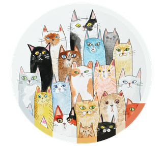 Abigail Springfield Cat Circle Sticker