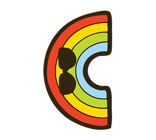 Cool Sunglasses Rainbow Sticker