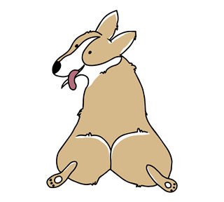 Cute Corgi  Sticker