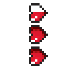 Minecraft Video Game Pixel Hearts Sticker